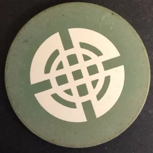 Vintage Inlaid Clay Circle Design Poker Chip Seymour OLY - Picture 1 of 3