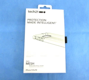 Tech21 Evo Mesh FlexShock Case For Apple iPhone 5/5s/SE - Clear /White T21-5277 - Picture 1 of 3
