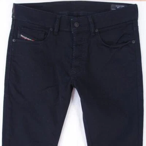 Hombres Diesel SLEENKER Ajustado Pitillo Elástico Negro Jeans W30 L30 - Imagen 1 de 9