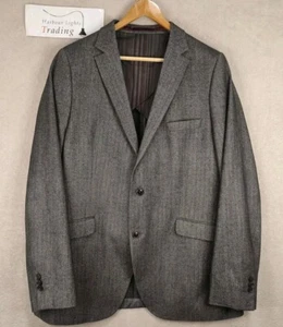Stones Jacket Blazer Sports Coat Mens M 44 Brown/Grey Smart Casual Herringbone - Picture 1 of 12