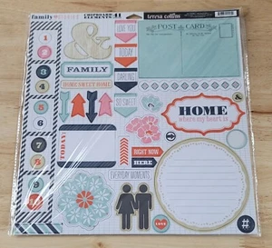 Teresa Collins FAMILY STORIES CHIPBOARD ELEMENTS 12"x12" - Picture 1 of 2
