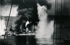 Französische Marinekatastrophe Mers el Kebir WWII Bretagne in Brand altes Foto 1940 #6 - Bild 1 von 3