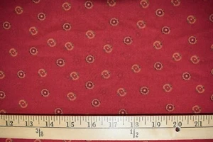 TINY FLORAL PRINT DARK RED SHEER CHIFFON 100% POLYESTER FABRIC 36X58" - Picture 1 of 2
