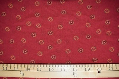 TELA PEQUEÑA ESTAMPADO FLORAL ROJO OSCURO GASA TRANSPARENTE 100% POLIÉSTER 36X58" Foto 1 de 2