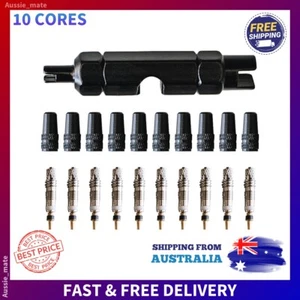 Presta Valve Core Kit w/ Caps Tool MTB Road Bike Tubeless Tire Repair Set - Picture 1 of 10