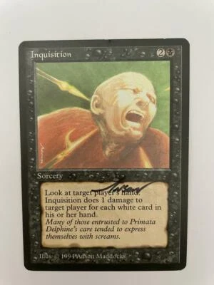 MTG ARTIST PROOF THE DARK INQUISITION NM SIGNED ANSON MADDOCKS BLACK SORCERY - Image 1 of 4