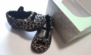 NWT Gymboree Vintage GLAMOUR KITTY Leopard Velveteen Baby Girl SHOES Size 02 6-9