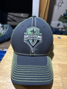 Seattle Sounders FC MLS Strap Back Hat Cap Men Green Adjustable Soccer Adidas - Picture 1 of 12