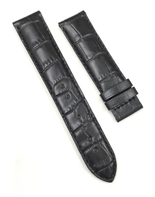 Genuine Tissot Leather Alligator Grain 19mm x 18mm Black Band Strap - Image 1 of 4