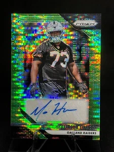Maurice Hurst 2018 Panini Prizm Neon Green Pulsar Rookie Auto #RA-MH Raiders - Bild 1 von 2