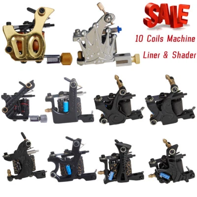 10-Pack Tattoo Coil Machine Gun for Liner Shader 10 Wrap Coils Copper Wire - Image 1 of 4