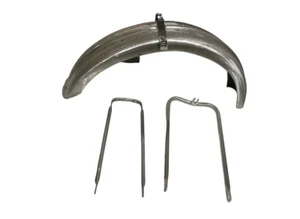 ARIEL RIGID WD 350/500CC FRONT MUDGUARD SET RAW STEEL with stay /fit for - Foto 1 di 4
