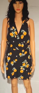 LEITH NWT Halter Top V-Neck Skort Sun Dress SZ M Fun Colorful Oranges ๐ - Picture 1 of 13