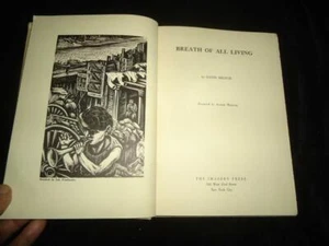 1938 Atem Von Alle Living David Meofor Jewish Poet Isac Friedlander Holzschnitt - Bild 1 von 1