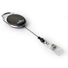 Durable 80cm Name ID/Card Badge Safety Strap Holder Reel Style Retractable Black