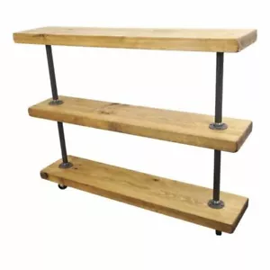 Industrial Floor Standing Rustic Shelving Unit Raw Steel Pipe Style, Vintage!! - Picture 1 of 5