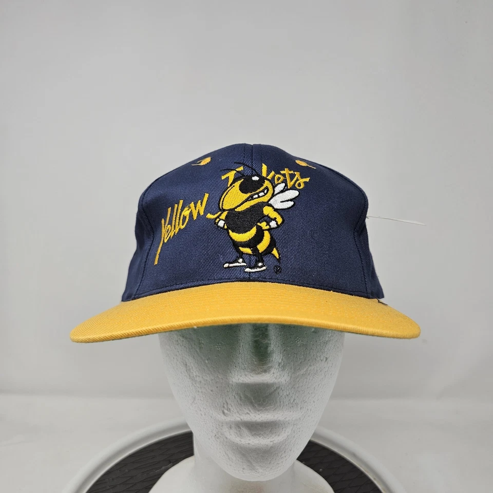 Vintage Georgia Tech Yellow Jackets Snapback Hat 90s Embroidered NCAA Logo NWT - Image 1 of 4