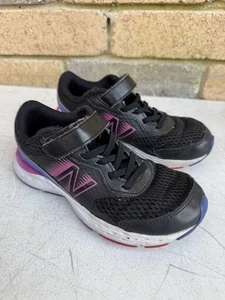 New Balance Girls Athletic Shoes Black Size 1 Youth Buckle 1 Pair - Picture 1 of 6