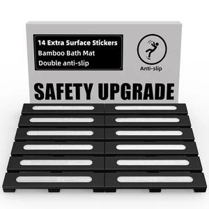 Bambus Badematte für Dusche, Dual Anti-Rutsch für Oberfläche & Boden, Wasserdicht F... - Bild 1 von 7