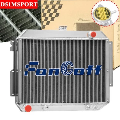 4 Row Aluminum Radiator Fit 1966-1970 Dodge Polara Monaco/ Plymouth Fury 7.2L AT - Image 1 of 4