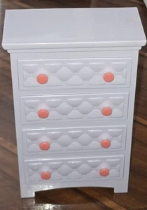 Mueble MUÑECA 18 pulgadas Blanco 9.5" 4 Cajones Cómoda por My Life As - Imagen 1 de 5