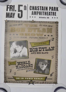 Póster Bob Dylan Haggard Chastain Park Amphitheatre Atlanta Ga 2009 14 x 20 - Imagen 1 de 17