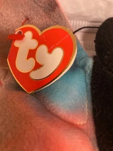 Ty Beanie Baby💜Flutter 3rd Gen Hang Tag 1st Gen Tush Tag Crease Tag Used - Picture 1 of 5