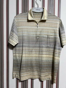 MAGLIFICIO DALMINE Italy Lifestyle Baumwolle 1/4 Zip Polo Top Shirt Herren Gr. 52 - Bild 1 von 11