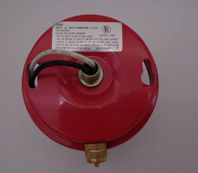 1-light Fan Light Kit Red 4in Fitter 60 watt max - Image 1 of 4