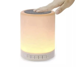Night Light Bluetooth Speaker, Portable Wireless Speaker LED Touch Control Lamp - Picture 1 of 13