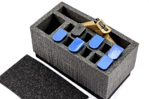Foam fits Harbor Freight Bunker Hill 50cal Ammo Can hold Pistol + 12 double mags - Picture 1 of 3