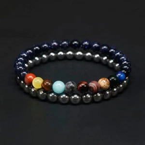 6mm Balance Healing Magnetic Hematite Bracelets Men Women Natural Stone Bangle - Picture 1 of 13