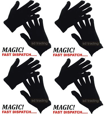 MGC Wholesale 30 Pairs Black Magic Gloves Unisex Men Ladies Winter one size Job lot