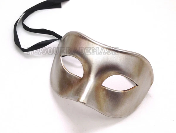 Máscara masculina máscara para os olhos fantasia de Halloween prata ouro preto música festa de formatura - Imagem 1 de 1