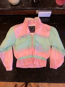 Outerstuff Pink Purple Mint Multicolor Windbreaker Kids Girls 6x Large Retro - Picture 1 of 6