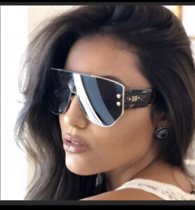 Christian Dior Sunglasses Addict 1 Rose Gold Havana Blue 000/A9 Women Shield New