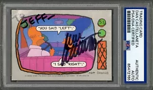 Dan Castellaneta SIGNED 1990 The Simpsons Topps Trading Card PSA DNA Auto - Picture 1 of 2
