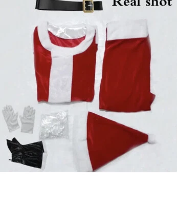 ADULTOS 7 PIEZAS TRAJE DE SANTA CLAUS PADRE NAVIDAD DISFRAZ NAVIDAD HOMBRE TALLA XLC NUEVO CON ETIQUETAS Foto 1 de 4