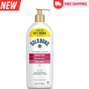 Loción corporal Gold Bond para aliviar la piel seca para diabéticos con vitamina E y aloe (21 oz) - Imagen 1 de 6