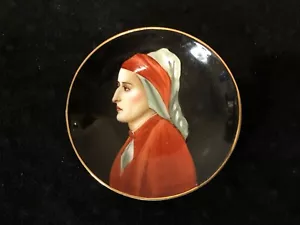 Antique Hand Painted Dante Porcelain Dish, Italy Bavaria Mark - Picture 1 of 7
