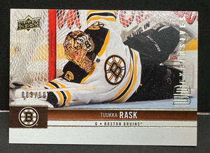 Tuukka Rask 2012-13 Upper Deck Series 1 UD Exclusives #11 Serial #d /100 Bruins