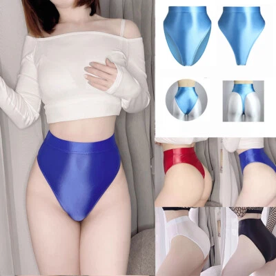 MJINM Damen's Glitzer Unterwäsche Hohe Taille Slips String Fitness Yoga Panties - Bild 1 von 4