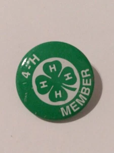 4-H Member Badge Button Pin - Picture 1 of 5