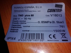 Repuestos Termo Cointra TND plus 80 - Imagen 1 de 5