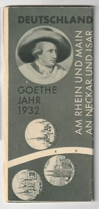 1932 GOETHE CENTENARY YEAR Tourist GUIDE BOOK~On the RHINE & MAIN/Neckar & Isar - Bild 1 von 8