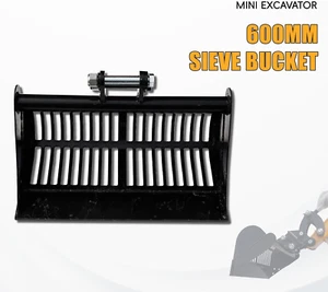 600mm Screening Sieve Bucket For Mini Excavator Filtering and Sorting Materials - Picture 1 of 8
