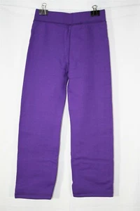 005X03 Hanes K282 Youth Girls' Open Bottom Fleece Pants XS Purple - Picture 1 of 1