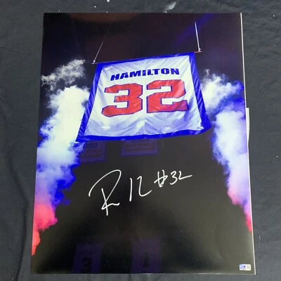 Foto firmada por Richard Rip Hamilton 16x20 Detroit Pistons autografiada Steiner CX Foto 1 de 3