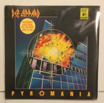 SEALED - DEF LEPPARD - PYROMANIA - 1983 ORIGINAL 1ST PRESSING HYPE STICKER - Image 1 of 4