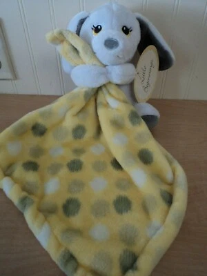 Little Beginnings Unisex Yellow Puppy Dog Security Blanket Minky Lovey 2-PC NWT! - Image 1 of 4